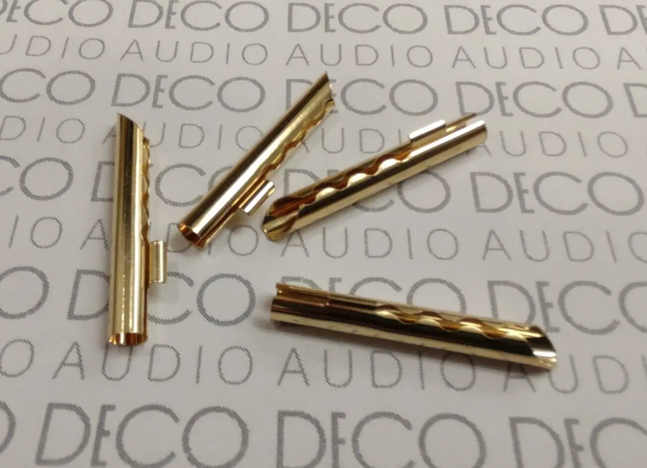 4 x Copper Beryllium 4mm Banana Connectors (No Insulator)