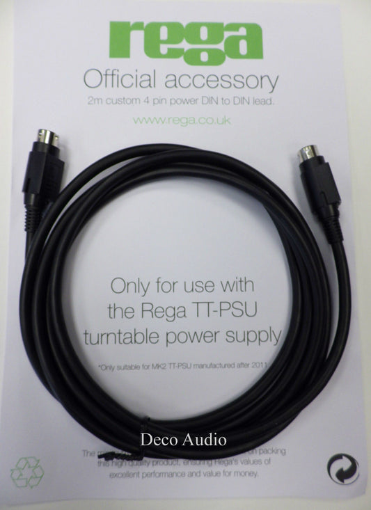 Rega 2m Long 24v Turntable Power Supply Cable